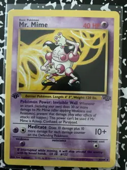 Pokemon TCG Mr. Mime Jungle Card 22/64 1st Edition Never Played Near Mint - Image 1