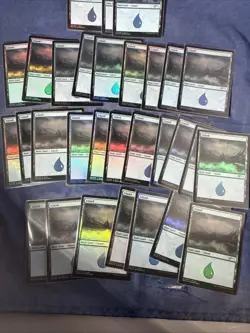 30x Magic The Gathering Island #002/005 Promo Foil Land MTG Mark Poole - Image 1