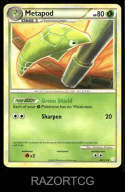 METAPOD 46/123 UC HEARTGOLD & SOULSILVER POKEMON LP - Image 1