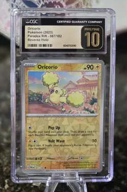 CGC Pristine 10 - Oricorio 067/182 - Paradox Rift - Pokemon TCG - Reverse Holo - Image 1