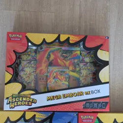 Pokemon TCG Ascended Heroes Mega Feraligatr Meganium & Emboar EX Box New Sealed - Image 2