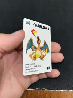 Charizard 1998 KFC Pokemon Card Game Promo #06 Mini Card Vintage - Image 2