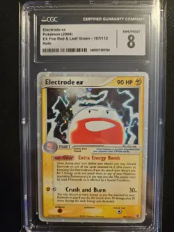 Electrode ex EX FireRed & LeafGreen 107/112 Holo Ultra Rare CGC 8 Pokemon TCG - Image 1
