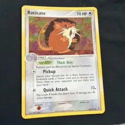 Pokemon EX Fire Red & Leaf Green Raticate 48/112 – Reverse Holo Vintage 2004 - Image 1