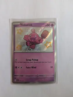 Pokemon Tinkatink Shiny Rare SV: Paldean Fates Holo 165/091 - Image 1