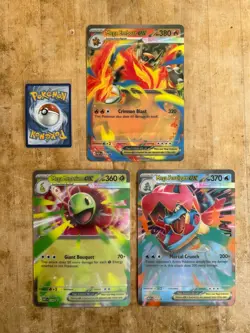 Oversize Jumbo Mega Meganium Emboar Feraligatr ex Black Star Promos 034 035 036 - Image 1
