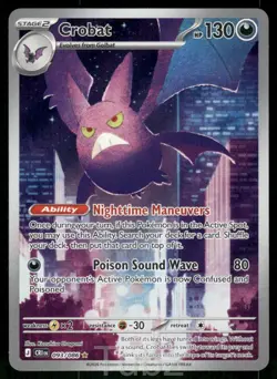 Crobat 093/086 Shiny Rare ME04: Chaos Rising Pokemon Near Mint - Image 1