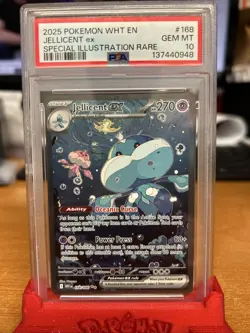 2025 Pokemon White Flare English JELLICENT EX 168/086 PSA 10 Gem Mint - Image 1