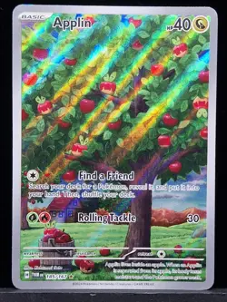 Pokemon TCG Applin 185/167 Illustration Rare SV06: Twilight Masquerade Near Mint - Image 1