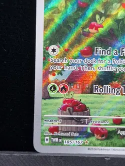 Pokemon TCG Applin 185/167 Illustration Rare SV06: Twilight Masquerade Near Mint - Image 4