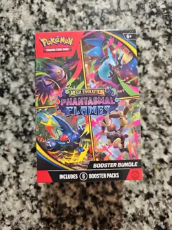Pokemon TCG Mega Evolution Phantasmal Flames Booster Bundle Sealed - Image 1
