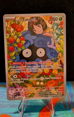 Pokemon TCG Erika’s Tangela Ascended Heroes Illustration Rare 218/217 NM - Image 1