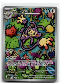 Ambipom 107/094 Illustration Rare Phantasmal Flames Pokemon NM b6 #2 - Image 1