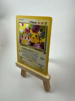 2000 Pokemon TCG Birthday Pikachu Holo Promo #24 WOTC Swirl Rare - Image 4