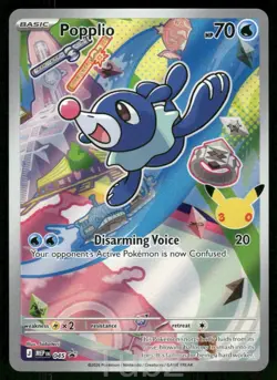 Popplio 045 Holo Promo ME: Mega Evolution Promo Pokemon Near Mint - Image 1