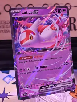 Pokemon TCG Latias ex 076/191 Sv08 Holo EN Double Rare Basic 210HP - Image 1