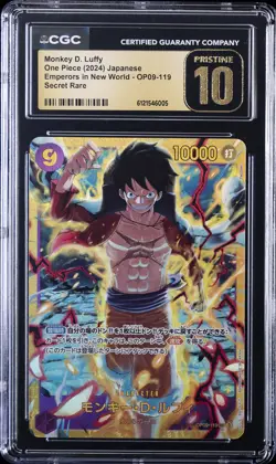2024 ONE PIECE JPN #OP09-119 MONKEY D. LUFFY CGC 10 PERFECT - Image 1