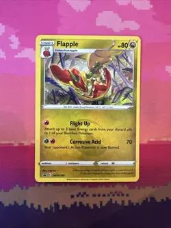 Pokemon Card Flapple SWSH189 Black Star Promo Cosmo Holo Near Mint - Image 1