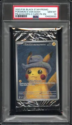 PSA 10 Pokemon Pikachu with Grey Felt Hat Van Gogh Promo SVP EN 085 Sealed Card - Image 1