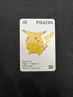 1998 POKEMON PIKACHU CARD KFC MINI NINTENDO #1 - Image 1