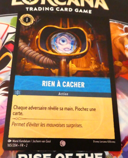 LORCANA TRADING CARD GAME TCG DISNEY CHAPITRE 2 CARTE RIEN 165/204 FR NM - Image 1