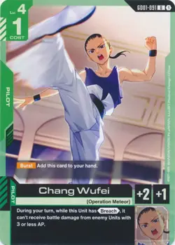 Chang WufeiGundam Card Game . Newtype Rising Uncommon . GD01-091 - Image 1