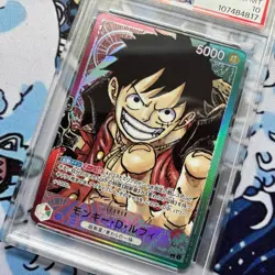 Monkey D Luffy OP01-003 PSA 10 Leader Parallel Romance Dawn One Piece Card UK - Image 2