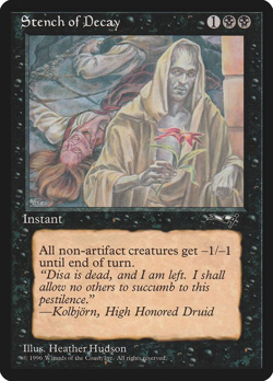MTG magic 1x Stench of Decay (Red Flower) (M/NM) Alliances - Image 1