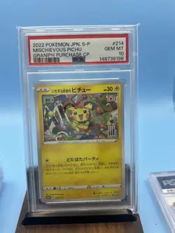 PSA 10 MISCHIEVOUS PICHU 214/S-P - Japanese Graniph Promo GEM MINT Pokemon Card - Image 1