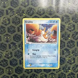 Pokemon Card - Krabby FireRed & LeafGreen 66/112 Reverse Holo - Image 1