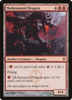 MTG - Moltensteel Dragon - New Phyrexia - Magic the Gathering - Image 1