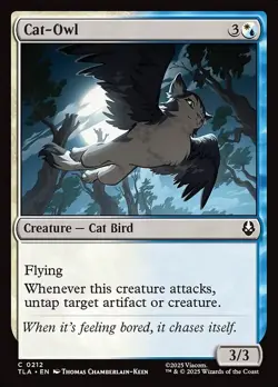 [MTG] Cat-Owl (Foil) (0212) (TLA) NM - Image 1