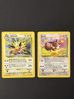 Pokemon TCG Eevee & Jolteon Holo/Reg Lot - 2 English 1999 Wizards Jungle - Image 2