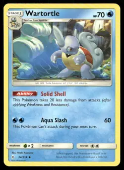 WARTORTLE 34/214 UC UNBROKEN BONDS POKEMON NM/M - Image 1