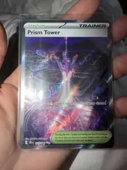 Prism Tower 111/086: Chaos Rising Stadium Reverse Holo Full Art. NM Pokemon - Image 1