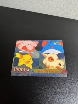 Looks Like Trouble... #44 Pokemon Topps Pikachu's Vacation Sparkle Holo - Image 2