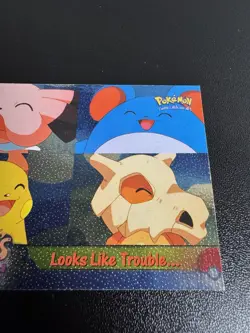 Looks Like Trouble... #44 Pokemon Topps Pikachu's Vacation Sparkle Holo - Image 5