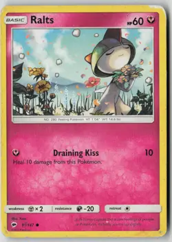 Ralts 91/147 Common Burning Shadows Pokemon DMG - Image 1