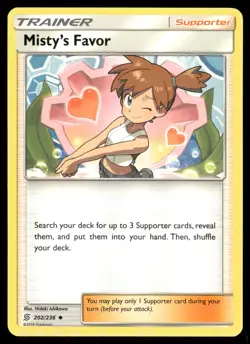 Misty's Favor 202/236 Uncommon Unified Minds Pokemon Lightly Played - Image 1