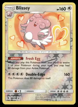 Blissey 102/145 Holo Holo Rare Guardians Rising Pokemon Reverse Holo Near Mint - Image 1