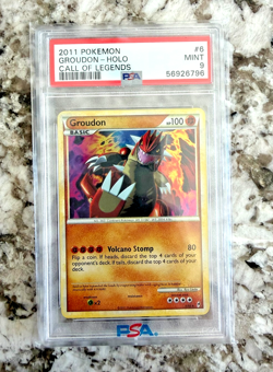 2011 Pokemon TCG Groudon 6/95 Call of Legends Holo Rare PSA 9 - Image 1