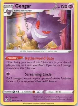 Gengar SWSH11: Lost Origin NM Haunted Pokemon Holo Rare - Image 1
