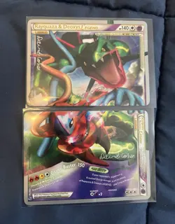 Nintendo Rayquaza & Deoxys LEGEND Holo World Championships 2011 Signed Cohen - Image 1