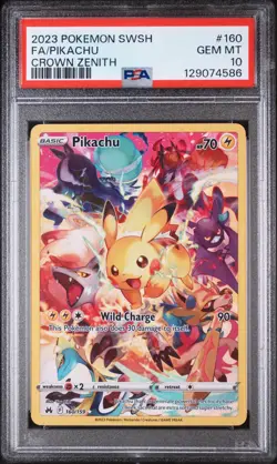 Pokemon - Pikachu 160/159 Crown Zenith Secret Rare Full Art Holo 2023 PSA 10 - Image 1