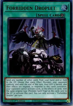 Forbidden Droplet RA01-EN064 1st Edition Ultra Rare Yu-Gi-Oh! Card Near Mint - Image 1