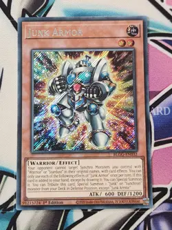 YUGIOH BLGG-EN032 Junk Armor Secret Rare 1ST EDITION - Image 1
