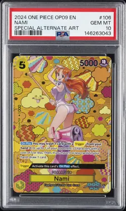 2024 ONE PIECE OP09-EMPERORS IN THE NEW WORLD SPECIAL ALTERNATE ART NAMI PSA 10 - Image 1