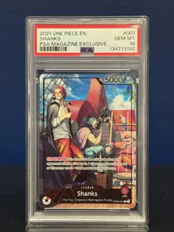 Shanks (2025 PSA Magazine Promo) OP09-001 One Piece Promotion Cards Foil - Image 1