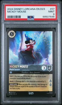 2024 Disney Lorcana En D23-D23 Expo Promo #07 Mickey Mouse PSA 9 - Image 1