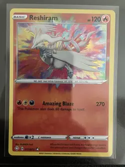 Reshiram 017/072 - Shining Fates - Amazing Rare Holo Pokemon TCG Card NM - Image 1